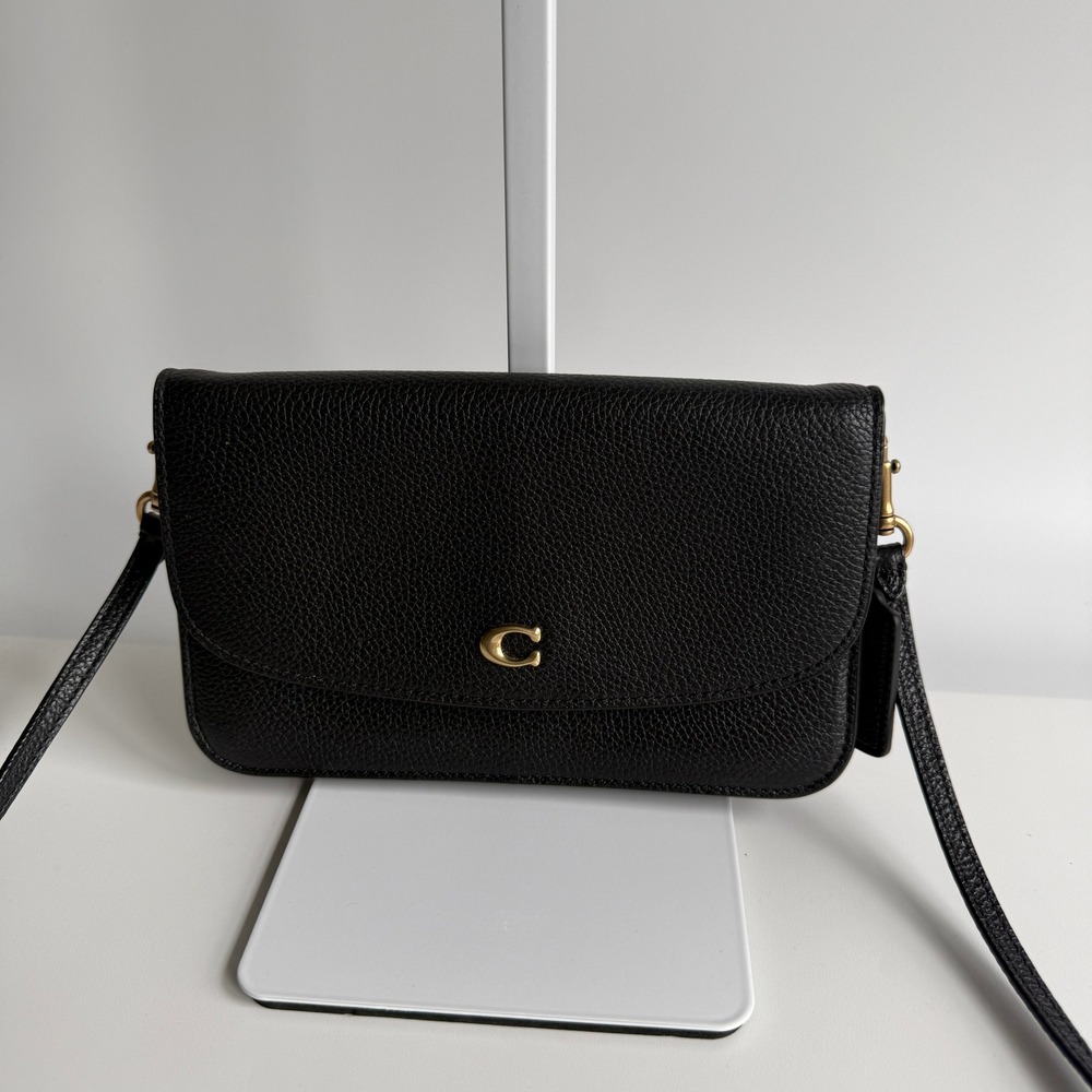 Coach Hayden Crossbody Black Polished Pebble Leather Bag C4815